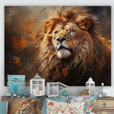 Shimmering Golden Lion Reflections - Lion Home Decor Art