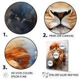 Intense Lions Gaze Realism - Lion Bedroom Wall Art