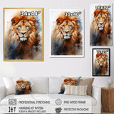 Intense Lions Gaze Realism - Lion Bedroom Wall Art