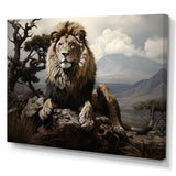 Golden Lions Vigilance Grace - Lion Canvas Wall Art