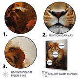 Mighty Monarchs Lion Portrait - Lion Living Room Wall Art