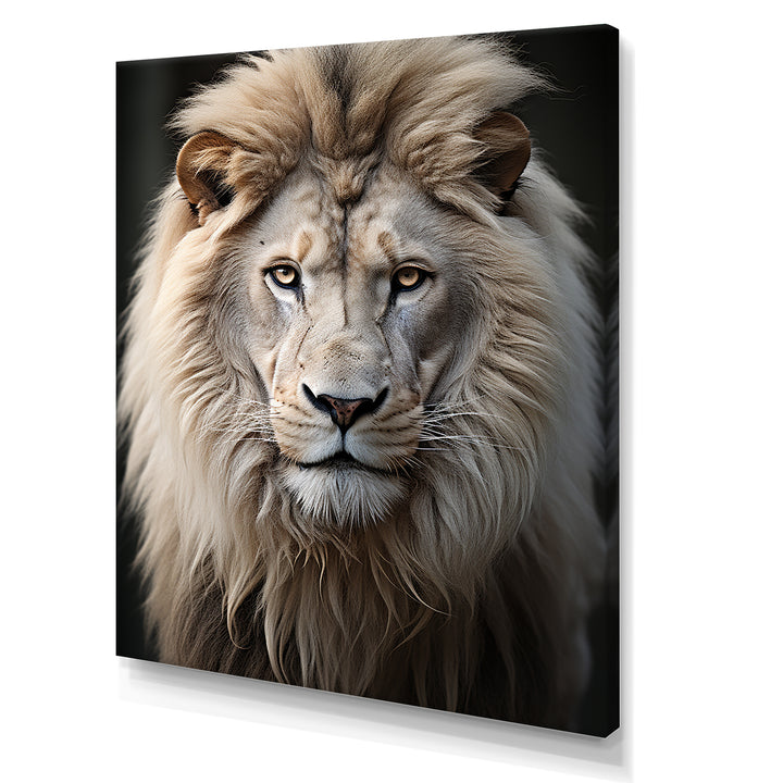 Lions Monochrome Photography - Lion Canvas Wall Art