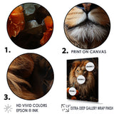 Lions Regal Portraiture - Brown Lion Wall Art