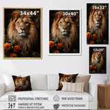 Lions Regal Portraiture - Brown Lion Wall Art