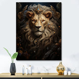 Regal Elegant Ruler Lion - Lion Large Canvas Wall Art