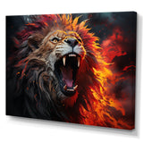 Lions Roaring Echoes - Lion Living Room Wall Art