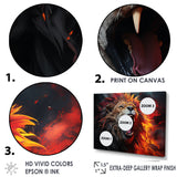 Lions Roaring Echoes - Lion Living Room Wall Art