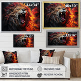 Lions Roaring Echoes - Lion Living Room Wall Art