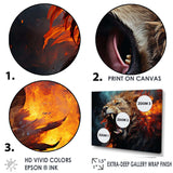 Lions Roaring Echoes I - Animals Canvas Wall Art