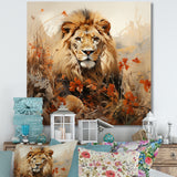 Lion Savannah Dreams - Lion Canvas Wall Art