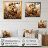 Lion Savannah Dreams - Lion Canvas Wall Art