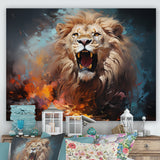 Lions Untamed Energy - Brown Lion Wall Art