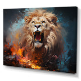 Lions Untamed Energy - Brown Lion Wall Art