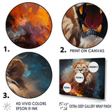 Lions Untamed Energy - Brown Lion Wall Art