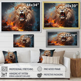 Lions Untamed Energy - Brown Lion Wall Art