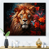 Lion Vivid Majesty - Lion Living Room Wall Art
