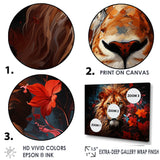 Lion Vivid Majesty - Lion Living Room Wall Art