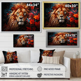 Lion Vivid Majesty - Lion Living Room Wall Art