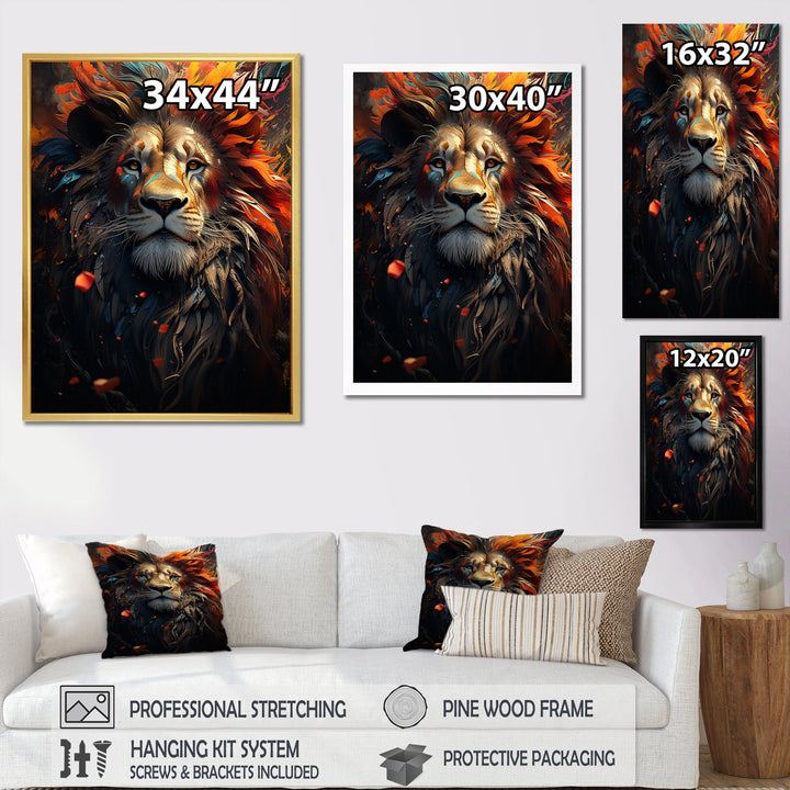 Lion Wild Essence - Lion Canvas Wall Art