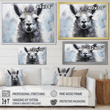 Grey Llama Portrait - Gray Llama Wall Art