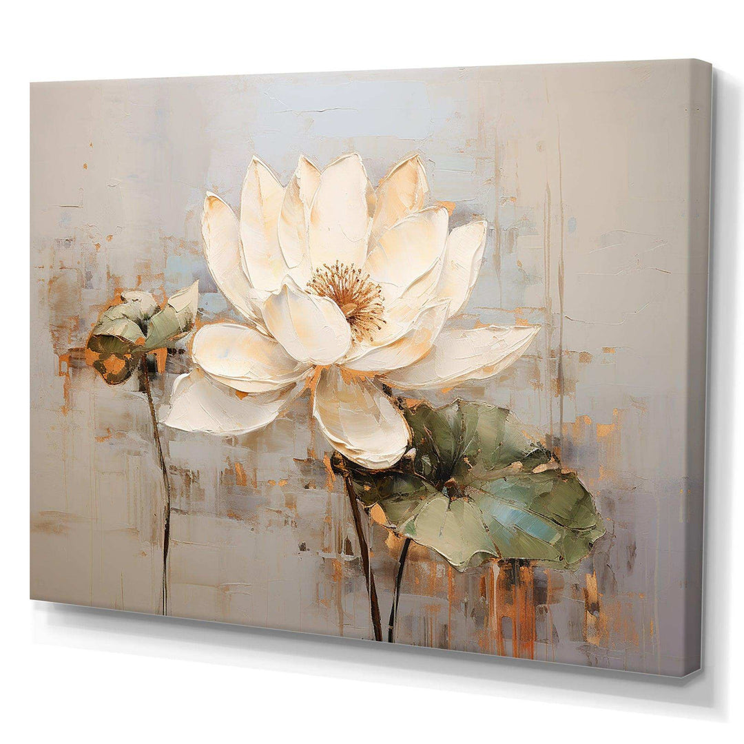 Vintage Lotus Connection II - Floral Canvas Wall Art
