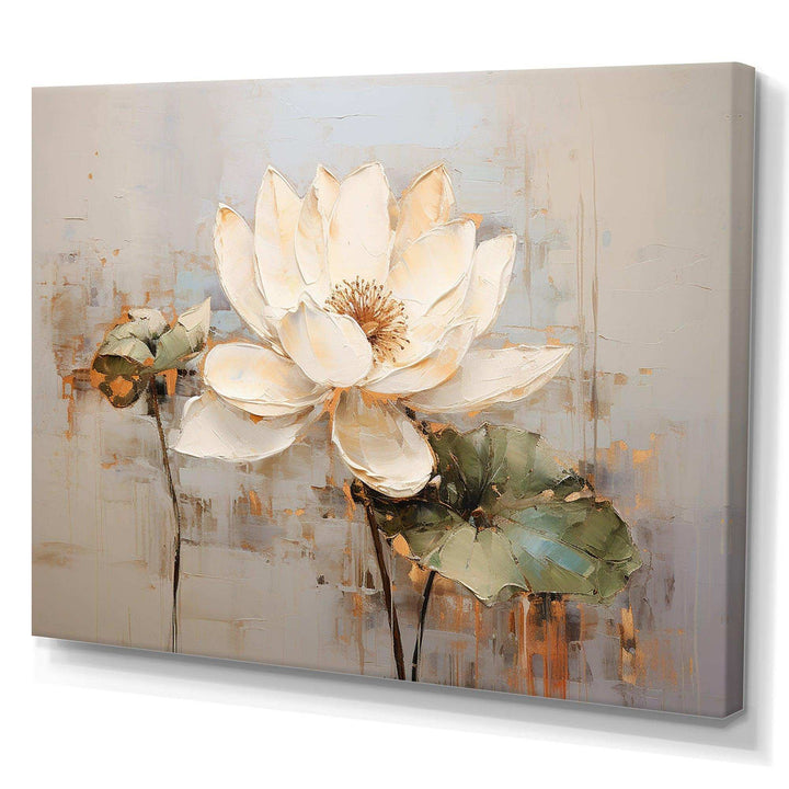 Vintage Lotus Connection II - Floral Canvas Wall Art