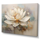 Antique Lotus Connection I - Floral Canvas Wall Art