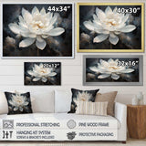 Serenity Blossum Lotus - Floral Canvas Wall Art