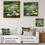 Magical Lotus Lily Pad Pond - Floral Canvas Wall Art