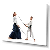 Martial Arts Teen Boy Fight Training Studio I - Martial Arts Canvas Wall Art
