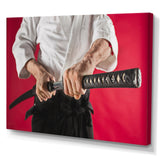 Man Training Aikido Martial Arts Studio - Martial Arts Canvas Wall Art