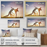 Martial Arts Karate Fighters Outdoors - Martial Arts Canvas Wall Art