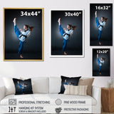 Karate Kick Black Belt - Martial Arts Canvas Wall Art