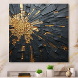 Black And Gold Abstract Meditation II - Abstract Canvas Wall Art