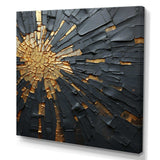 Black And Gold Abstract Meditation II - Abstract Canvas Wall Art