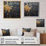 Black And Gold Abstract Meditation II - Abstract Canvas Wall Art