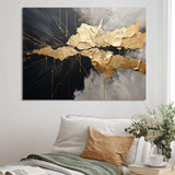 Black And Gold Abstract Meditation I - Abstract Canvas Wall Art