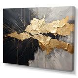 Black And Gold Abstract Meditation I - Abstract Canvas Wall Art