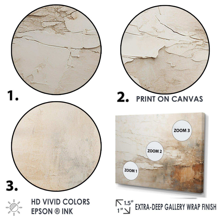 Beige And Brown Paint Fusion - Abstract Canvas Wall Art