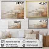 Beige And Brown Paint Fusion - Abstract Canvas Wall Art