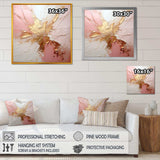 Gold And Pink Paint Fusion - Abstract Canvas Wall Art