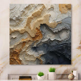 Gold And Beige River Spiral - Abstract Canvas Wall Art