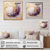 Gold And Purple Lunar Spiral - Abstract Canvas Wall Art