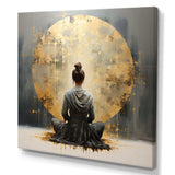 Minimalism Meditation Pose I - Spiritual Canvas Wall Art