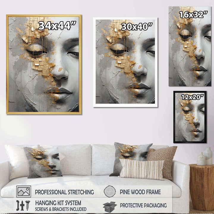 Woman Meditation Mind III - Fashion Canvas Wall Art