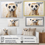 Minimalism Meercat Portrait - Meercat Wall Decor