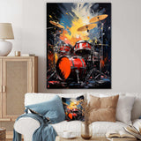 Popart Music Drums - Music Canvas Wall Art