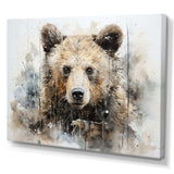 Bear Portrait Necessities - Abstract Canvas Wall Art