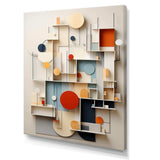 Abstract Geometric White And Blue Essential Forms - Abstract Canvas Wall Art