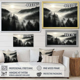 Mysterious Misty Mountain Morning - Abstract Canvas Wall Art